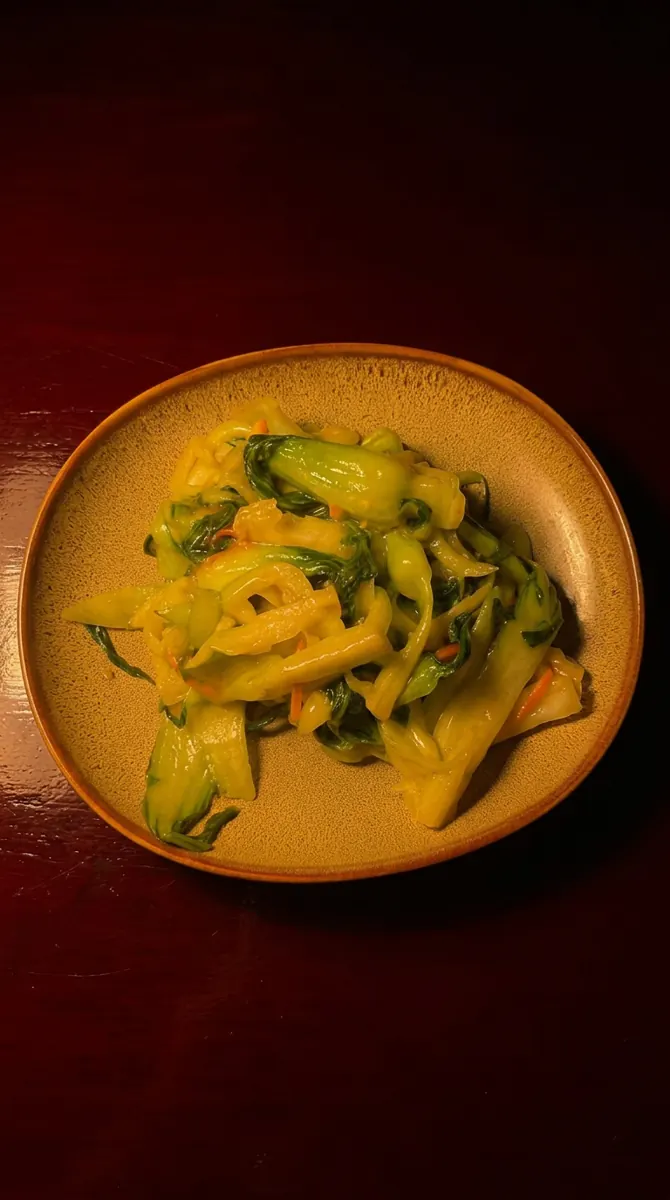 Stir-fried bok choy